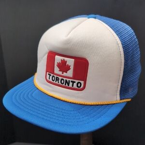 VGT,1980s Toronto Canada Blue/Green/White Mesh, Snapback Trucker Hat.
